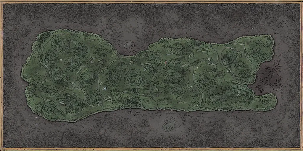 Image similar to a ttrpg map of a moonlit clearing in the woods, gridless, beautiful, 8 k, high quality digital art