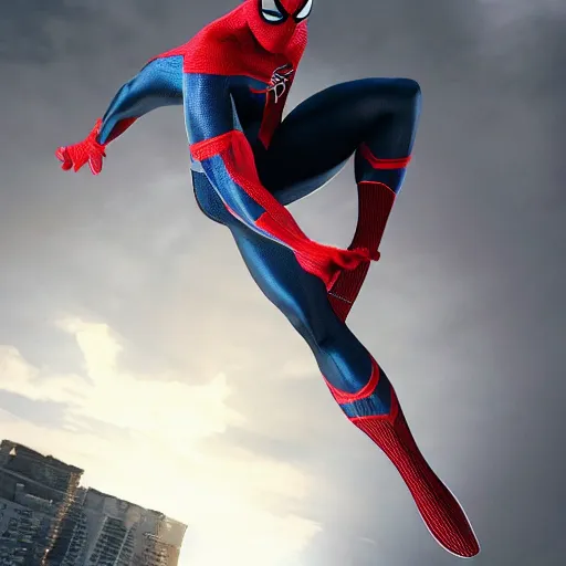 Image similar to black spider - man suit with white web lining, cinematic, volumetric lighting, realistic, hyperdetailed, photorealistic, photograph