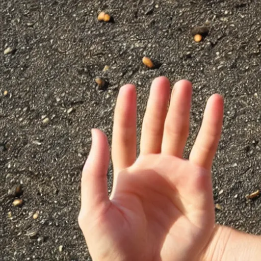 Image similar to a human hand with 5 fingers