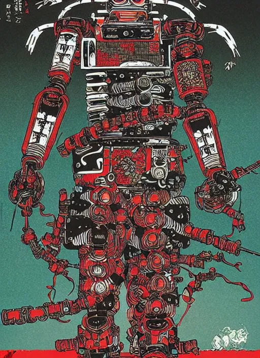 Image similar to robotic samurai by Yuko Shimizu