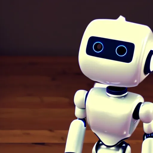 Prompt: a cute little robot consists wood. super realistic 8 k render of a elegant, cinematic composition