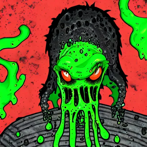 Prompt: grimy slimepunk ooze monster