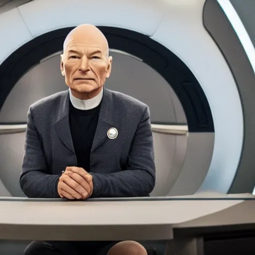 Image similar to Patrick Stewart in The Orville (2017)