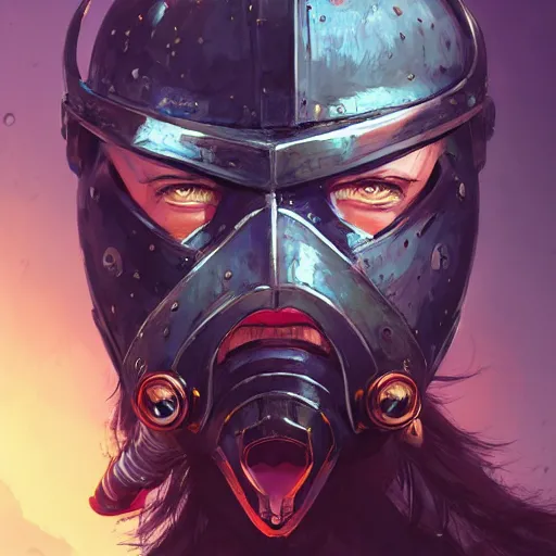 Image similar to cyberpunk viking helmet mask warrior goddess robot ninja fantasy, art gta 5 cover, official fanart behance hd artstation by jesper ejsing, by rhads, makoto shinkai and lois van baarle, ilya kuvshinov, ossdraws