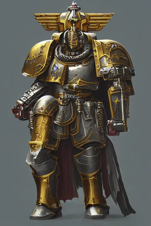 Image similar to armor portrait heros warhammer 4 0 k horus heresy fanart - the primarchs emperor by johannes helgeson animated with vfx concept artist & illustrator global illumination ray tracing hdr fanart arstation zbrush central hardmesh 8 k octane renderer comics stylized