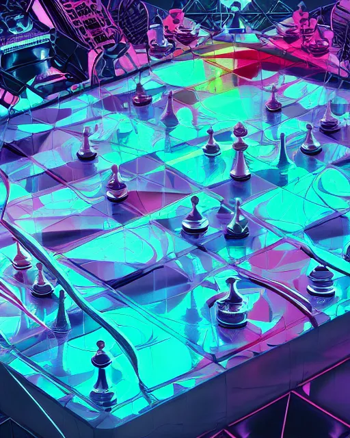 Image similar to chessboard scientist, scifi, abstract environment, detailed, flying drones, futuristic palace, full of color, perfect, cold light, 8 k high detail, masterpiece, trending on artstation