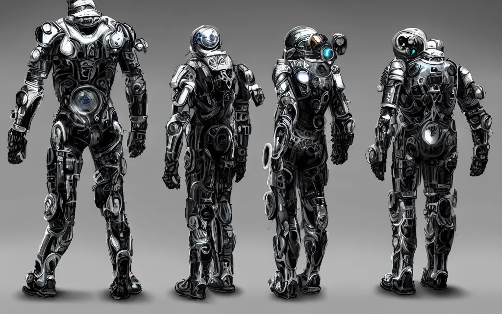 Image similar to war, diverse gauss cybersuits, from behind, wide wide angle, vivid, elaborate, highly detailed, beautiful lighting