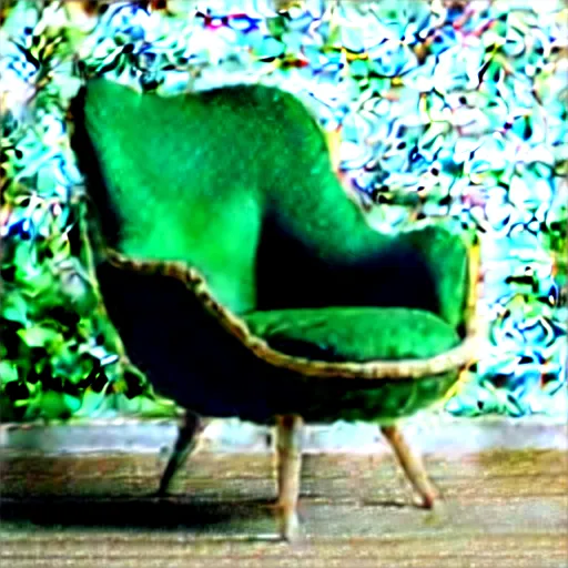 Prompt: an avocado armchair