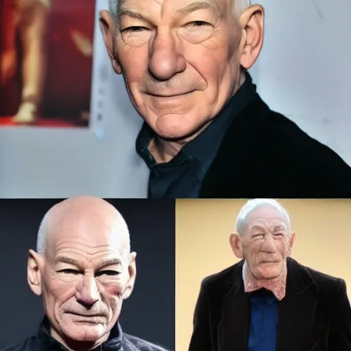 Image similar to patrick stewart mixed with ian mckellen