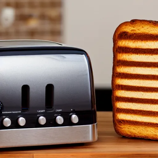 Image similar to a toaster made of toast