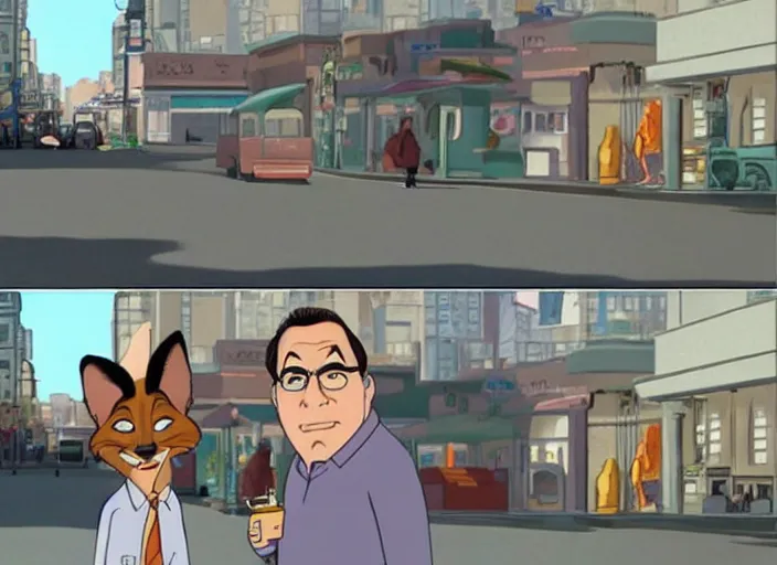 Image similar to seinfeld ( 1 9 8 9 ) in zootopia ( 2 0 1 6 ) animated cinematography, film still