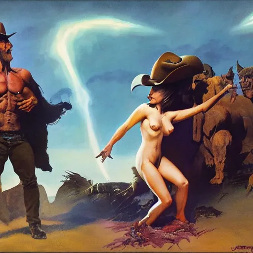 Image similar to lobotomization ritual of happy modern western couple, by frank frazetta, jeff easley, realistic, dramatic lighting, fantastic reality, 8 k resolution