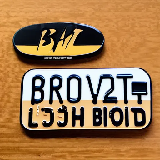 Prompt: bort novelty license plate by Brandon Hughes