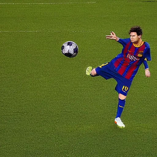 Prompt: “Messi playing with kiwis 4K detailed”