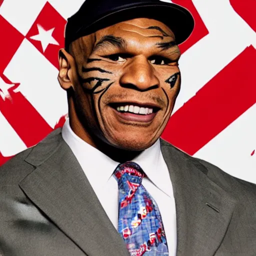 Image similar to mike tyson as a waspy republican congressman from the south