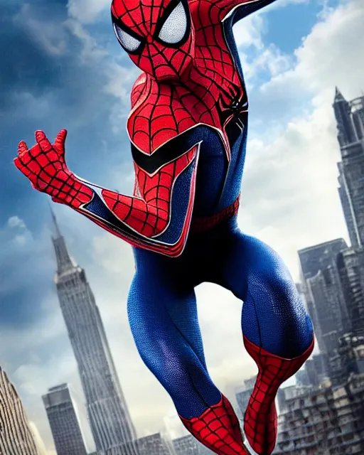 Image similar to A photo of an live-action animated SpiderMan movie starring emma watson. Emma watson face reveal. rendered in Unreal Engine, 8K concept art, detailed, cohesive, mixed media, volumetric lighting, ambient occlusion, 8K 3D, shot on Kodak Ektar