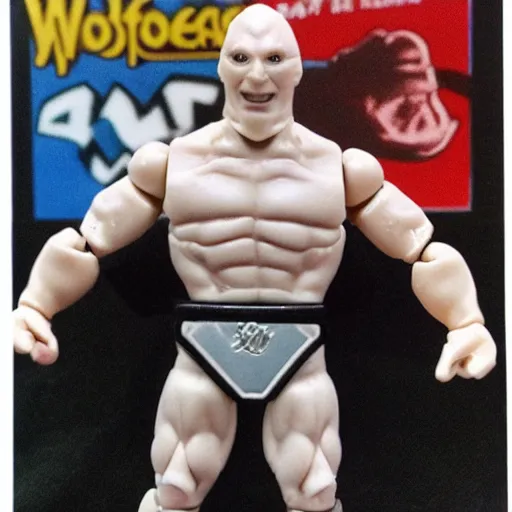 Image similar to voldemort as a wwf hasbro wrestling figure