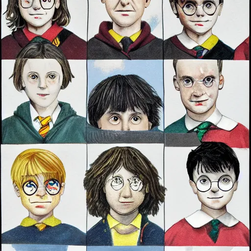 Prompt: a detailed portait of harry potter