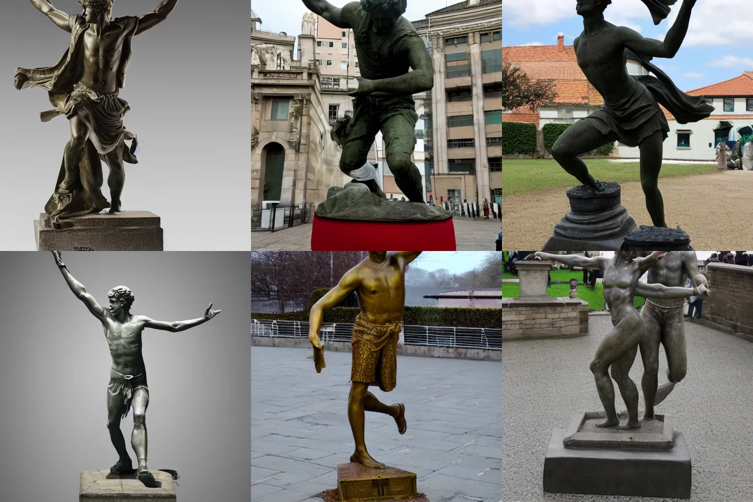 Prompt: Statue of David dancing magarena