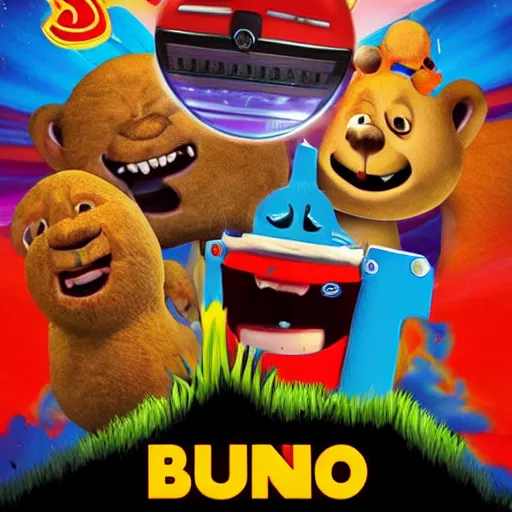 Prompt: “bongo simulator the video game, movie poster”