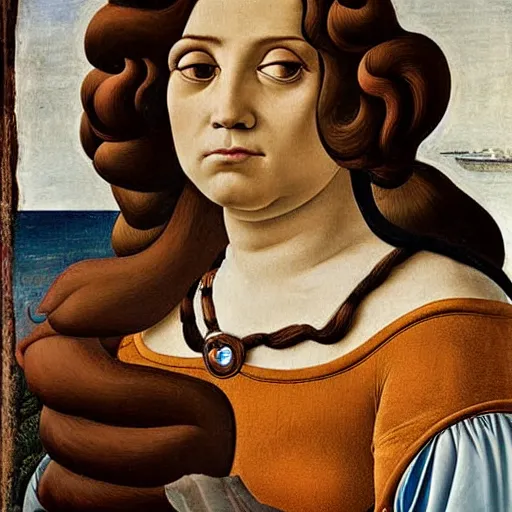 Prompt: Danny Devito as Venus, painting by Sandro Botticelli, detailed, 4k