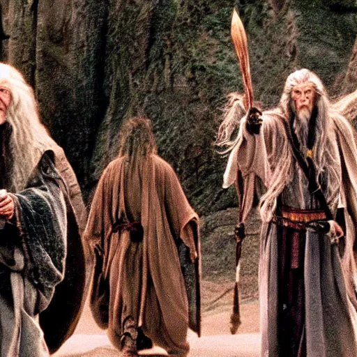 Image similar to shamanic ritual run by gandalf in the movie lord of the rings