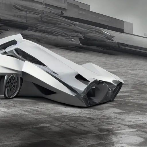 Image similar to khyzyl saleem car : medium size: 7, u, x, y, o medium size form panels: motherboard medium size forms : Kazimir Malevich big size forms : zaha hadid architecture big size forms: brutalist medium size forms: sci-fi futuristic setting: Ash Thorp car: ultra realistic phtotography, keyshot, unreal engine 5, high oiled liquid glossy specularity reflections, ultra detailed, 4k, 8k, 16k: blade runner 2049 color : cinematic