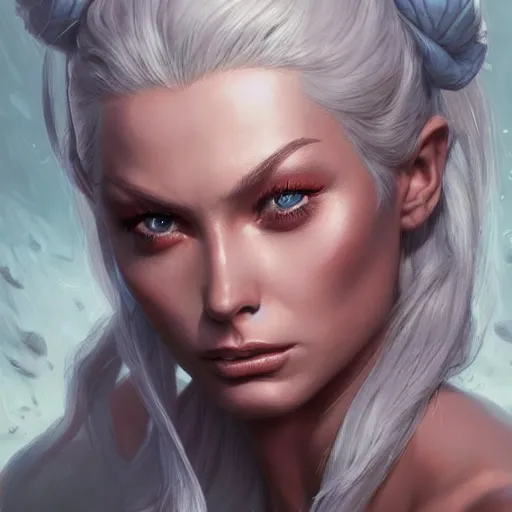 Image similar to isabelledeltore, d & d, fantasy, portrait, highly detailed, digital painting, trending on artstation, concept art, sharp focus, illustration, art by artgerm and greg rutkowski and magali villeneuve