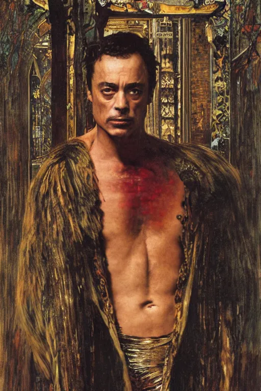 Image similar to full length portrait of udo kier as the nighcrawler by lawrence alma tadema awrence alma tadema, rick berry, norman rockwell, jason fabok. greg staples, nc wyeth, jack kirby