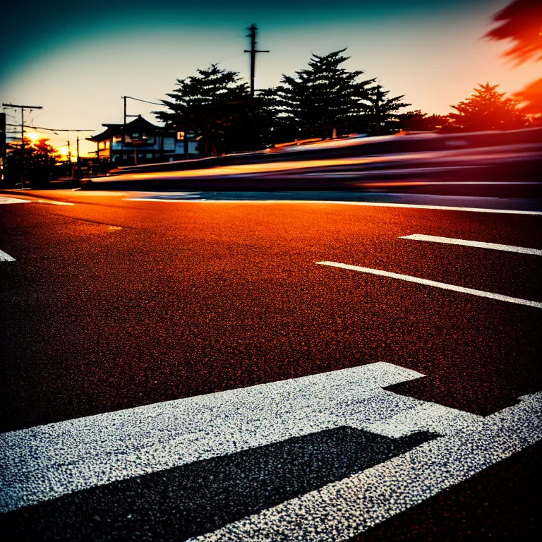 Image similar to close-up-photo JZX90 drift middle of street, sunset kanagawa prefecture, night, cinematic color, photorealistic, highly detailed,