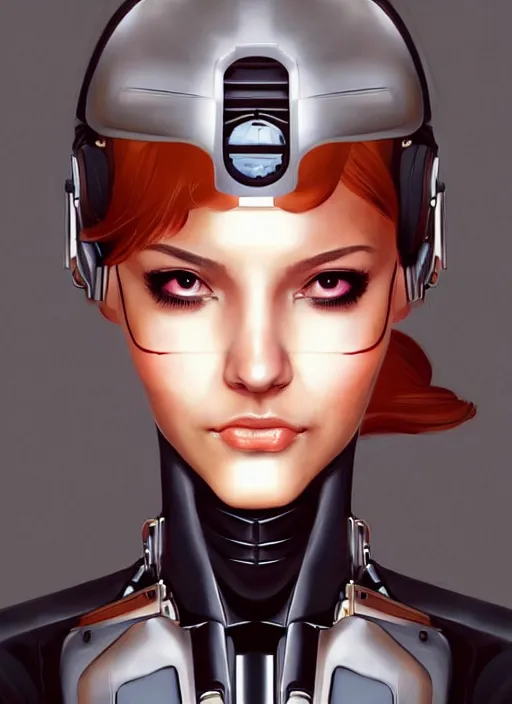 Prompt: portrait of a cyborg woman who turns her head to the ((((((right))))) left+345 (((((up))))) (((((down))))) by Artgerm,eyes closed , biomechanical, hyper detailled, trending on artstation