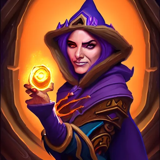 Prompt: Portrait of a sorceress, Hearthstone official trending art, exagerated accurate details