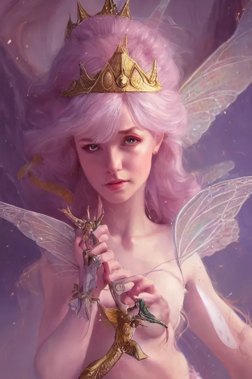 Image similar to fairy princess, highly detailed, d & d, fantasy, highly detailed, digital painting, trending on artstation, concept art, sharp focus, illustration, art by artgerm and greg rutkowski and fuji choko and viktoria gavrilenko and hoang lap