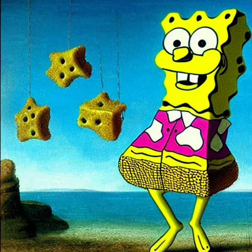 Image similar to spongebob squarepants by leonardo da vinci