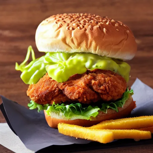 Image similar to fried chicken sandwich burger