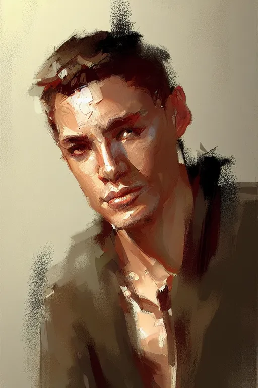 Image similar to attractive male, character design, painting by craig mullins