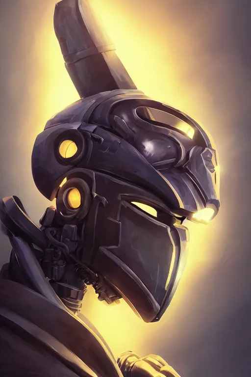 Image similar to epic mask helmet robot ninja portrait stylized as fornite style game design fanart by concept artist gervasio canda, behance hd by jesper ejsing, by rhads, makoto shinkai and lois van baarle, ilya kuvshinov, rossdraws global illumination radiating a glowing aura global illumination ray tracing hdr render in unreal engine 5