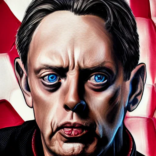 Image similar to portrait of Steve Buscemi as Captain America, photorealistic, high detail