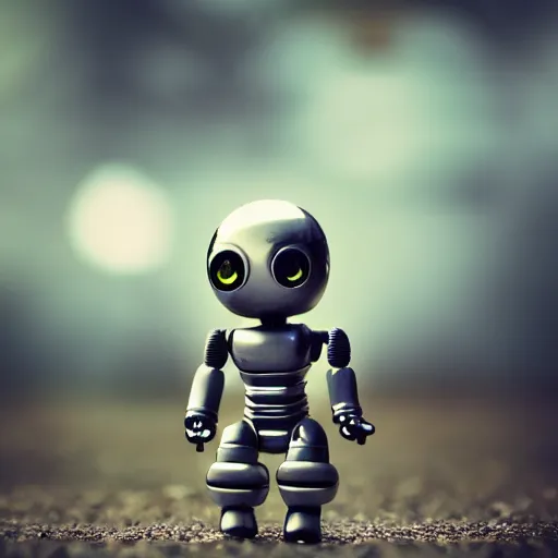 Image similar to tiny robot, professional photo, hdr, bokeh, sci fi