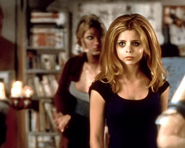 Prompt: scene from buffy the vampire slayer