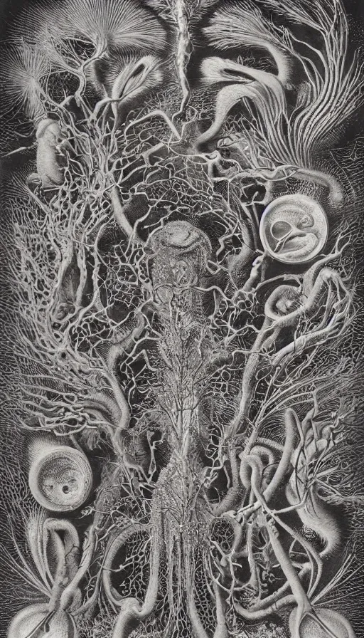 Prompt: rage, by ernst haeckel