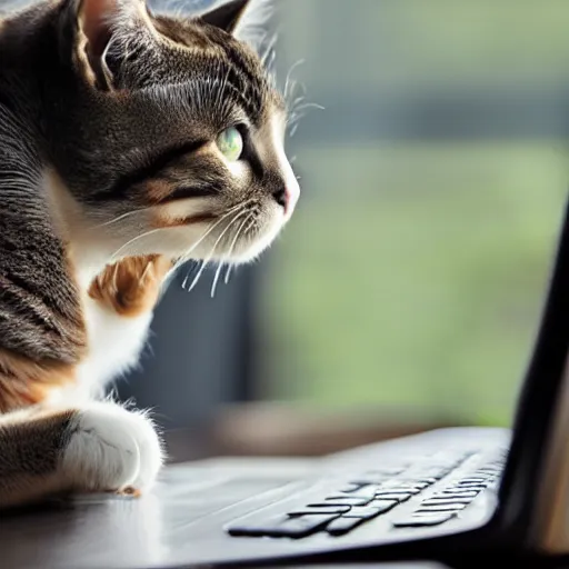 Image similar to cat using computer