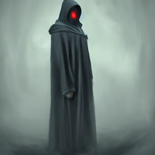 Image similar to the hooded one, dark, horror, concept art, trending on artstation 3D.