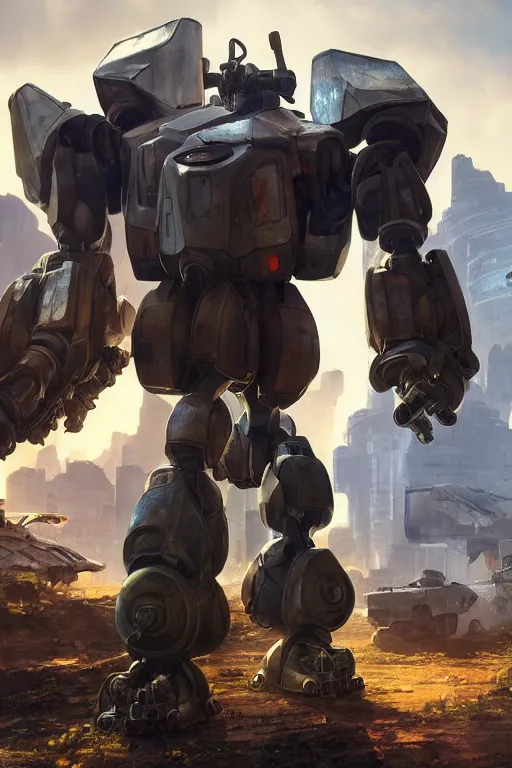 Image similar to mechwarrior 5 : mercenaries mech megaman transformer robot boss tank engine game octane render, 4 k, hd 2 0 2 2 3 d cgi rtx hdr style chrome reflexion glow fanart, global illumination ray tracing hdr fanart arstation by ian pesty by jesper ejsing pixar and disney unreal zbrush central hardmesh