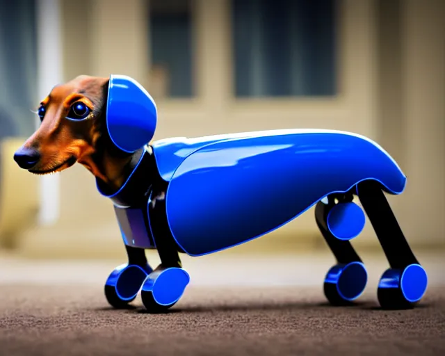 Image similar to dachshund robot, 4 k