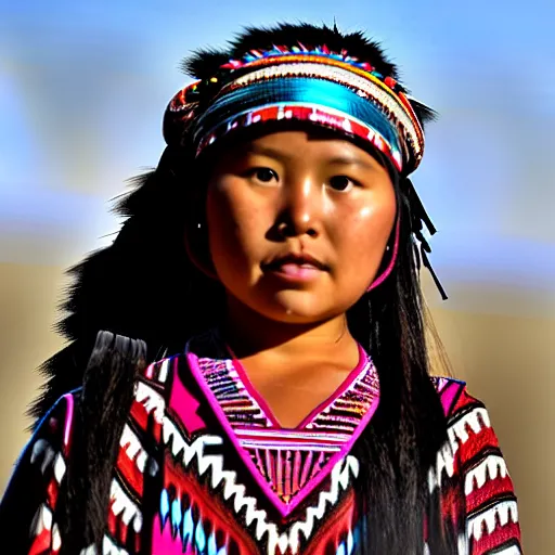 Prompt: navajo girl photo