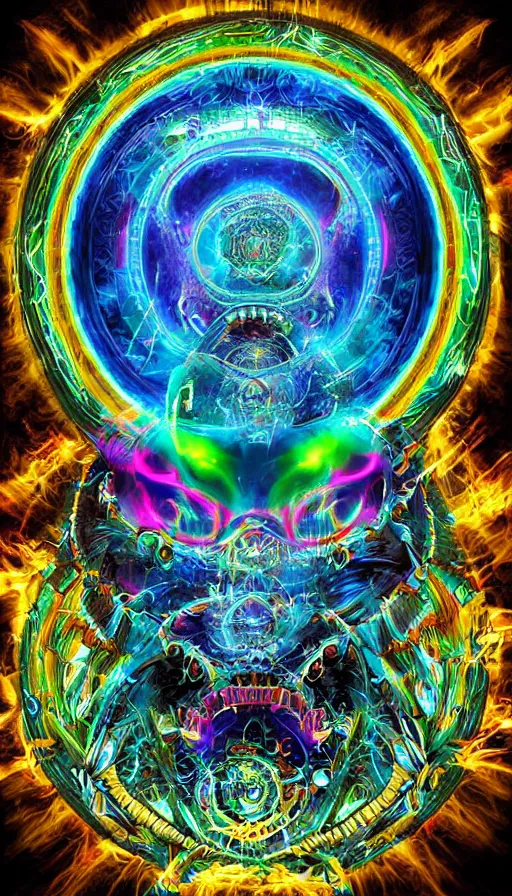 Image similar to psytrance artwork, by studio 4 c