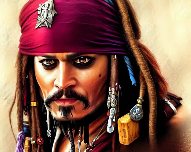 captain jack sparrow with a smirk, photography of | Stable Diffusion ...