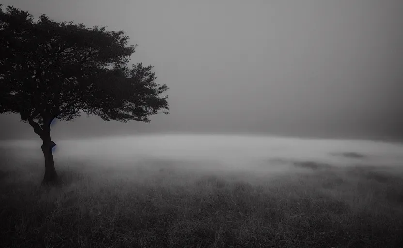 Image similar to “fog of war, army seen in the distance, 4k, cinematic, award winning”