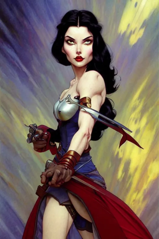 Prompt: warrior snow white as aeon flux profile picture by Margaret Keane, dynamic pose, intricate, futuristic, fantasy, elegant, by Stanley Artgerm Lau, greg rutkowski, thomas kindkade, alphonse mucha, loish, norman Rockwell,